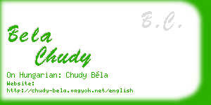 bela chudy business card